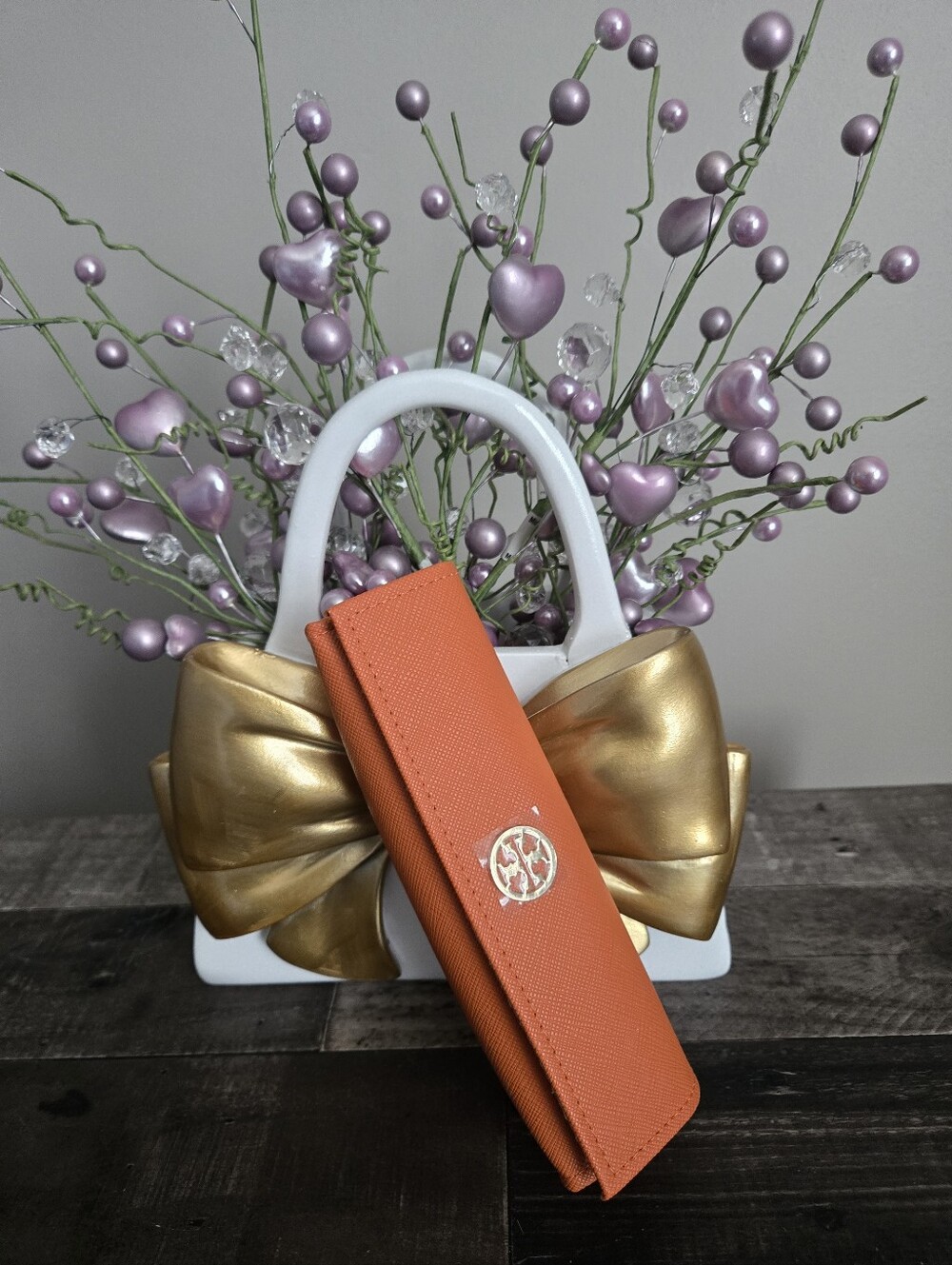 Tory Burch Glasses Case Accented